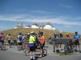 Cyclists on Deer Island